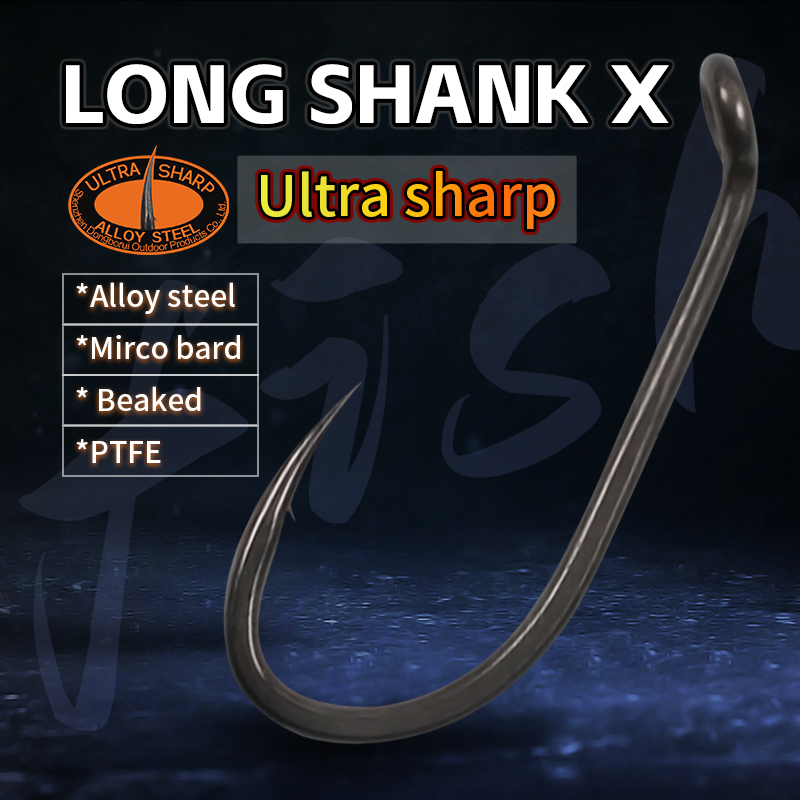 Fishing Hook Barbless - 10 adet Sazan Balıkçılık Kanca Uzun