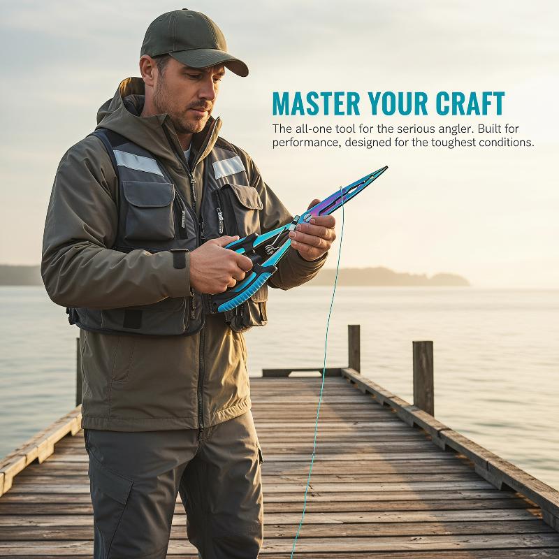 Fishing Hook Sharpener - Paslanmaz Çelik Uzatılmış Balıkçılık Pensesi Kaymaz