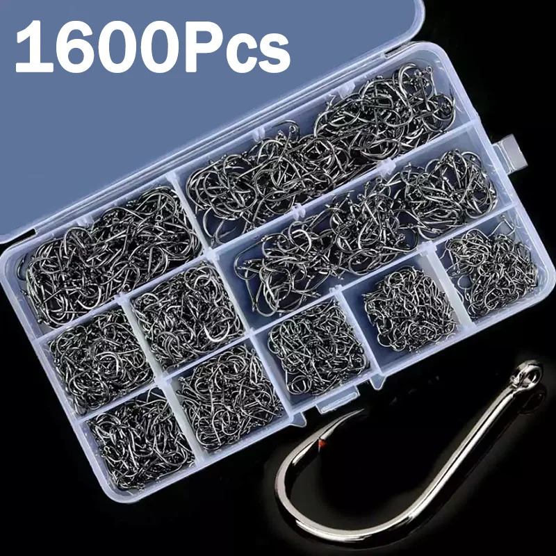 Fishing Hook Barbless - 50-1600 Adet/Kutu Balıkçılık Kancaları Karbon Çelik