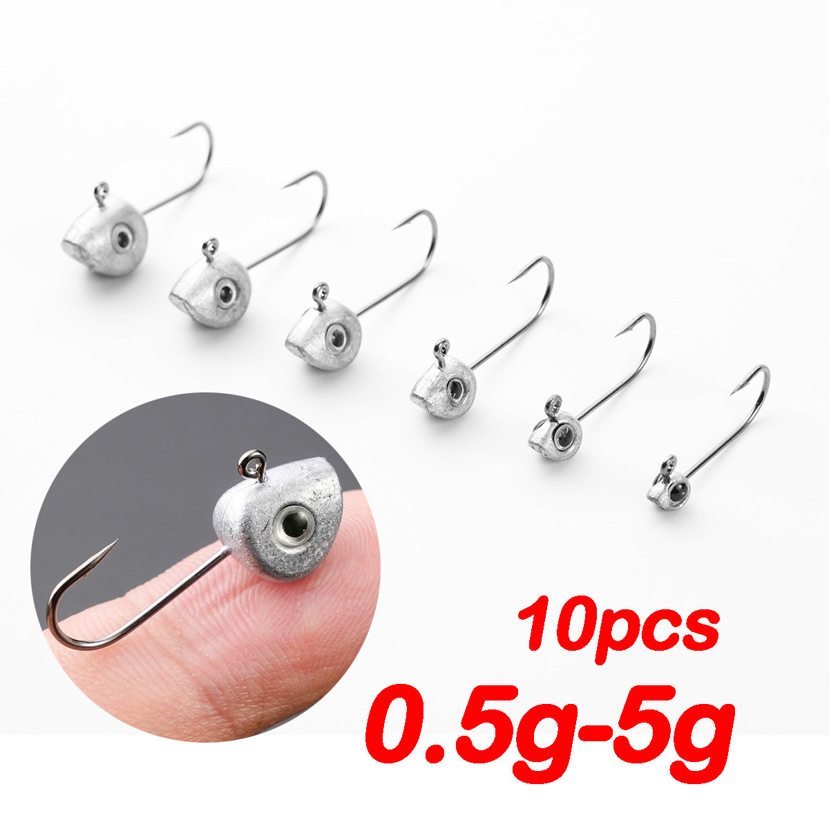 10 adet Mini Jig Kafa Kanca 3D - Fishing Hook Offset incelemesi ve fiyatı